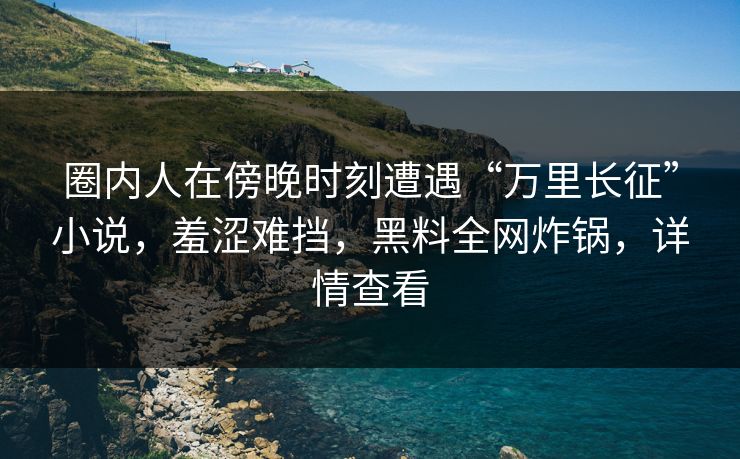 圈内人在傍晚时刻遭遇“万里长征”小说，羞涩难挡，黑料全网炸锅，详情查看